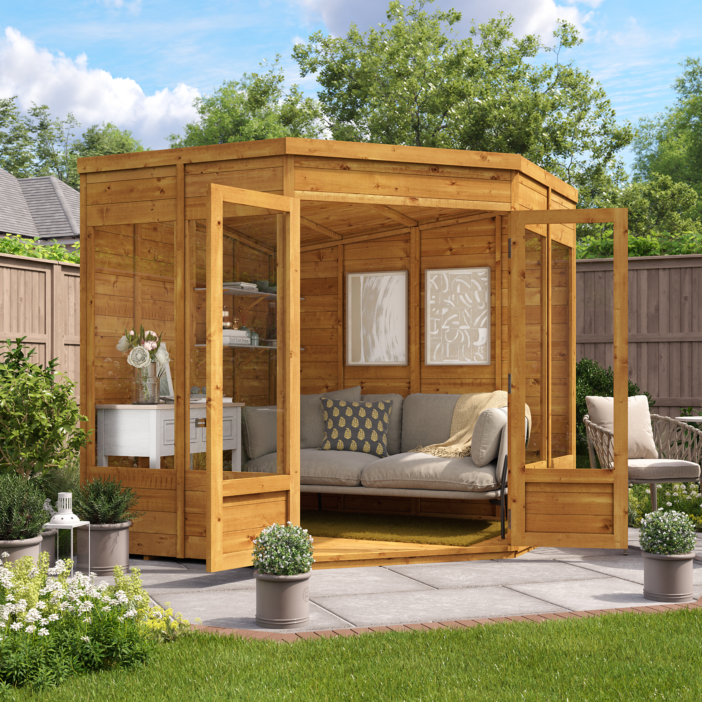 Click to view product details and reviews for 7x7 Billyoh Picton Corner Summerhouse.